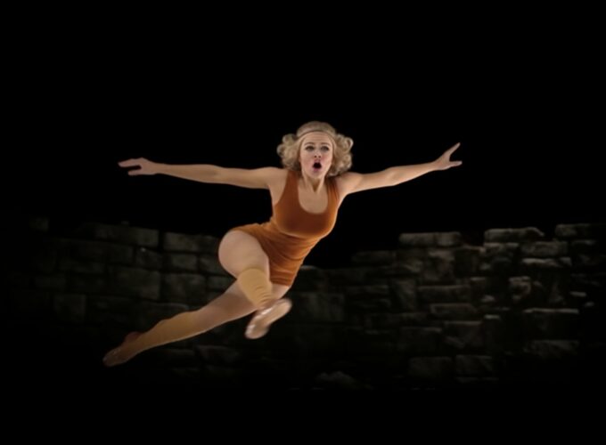 Athletic Leap in Orange