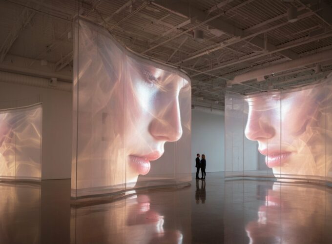 Modern Art Gallery Scene