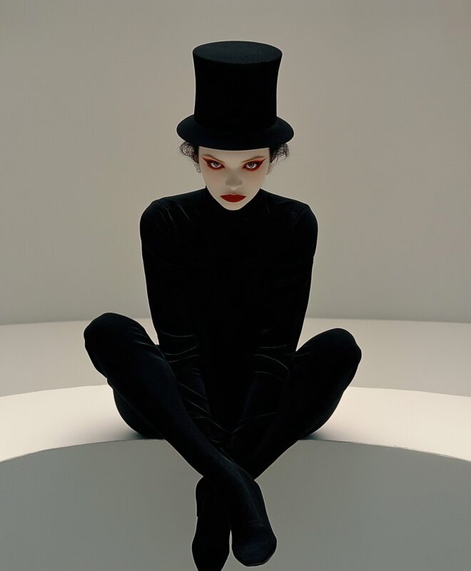 Mysterious Figure in Black